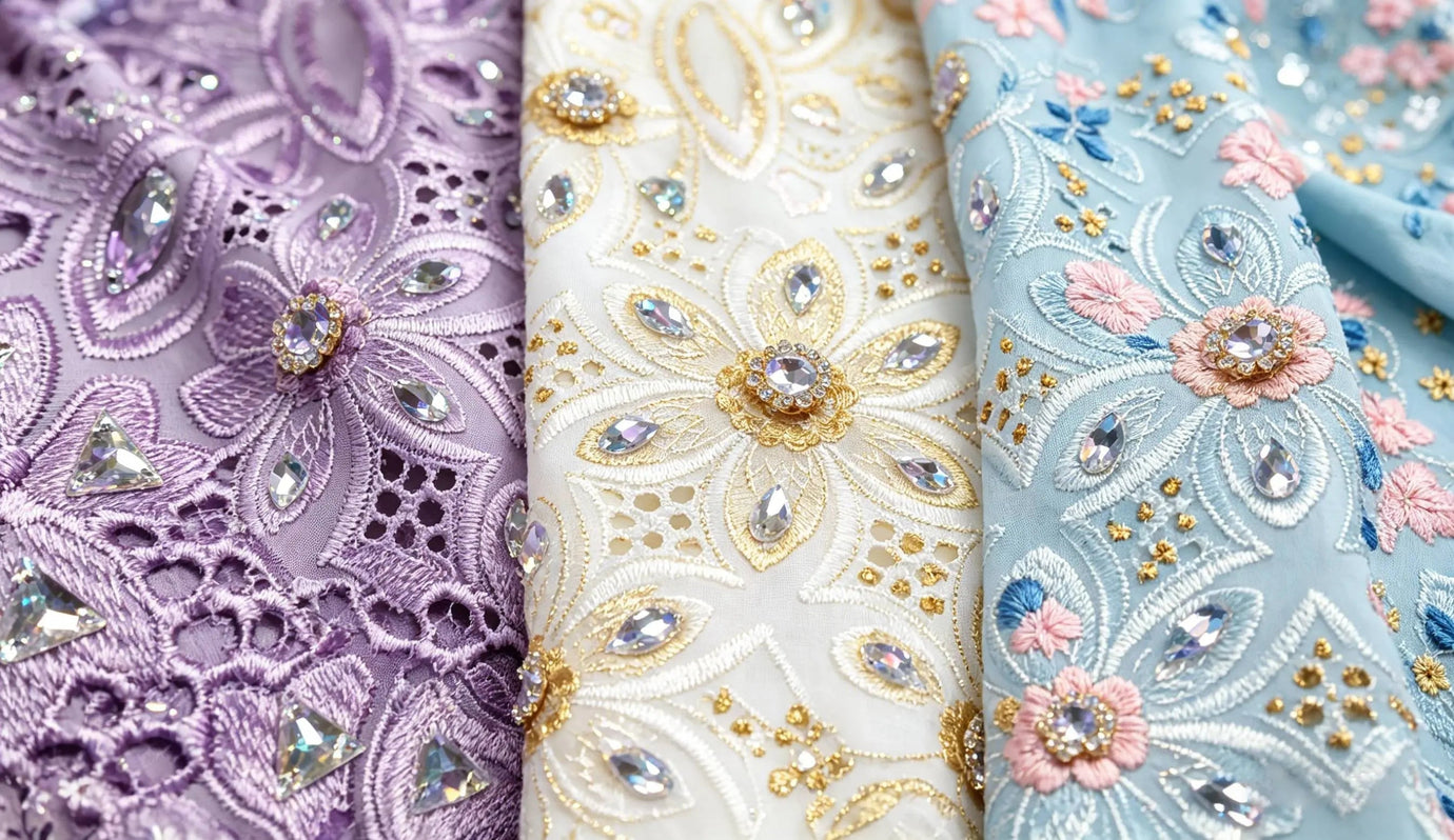 Types of Lace Fabric Explained: Embroidered, Chantilly, Guipure & More - Blazelace