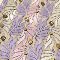 Yellow Light Purple Patchwork With Crystal Fabric Blazelace