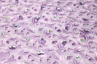 Light purple Cotton Voile Swiss Lace Fabric With Crystal Blazelace