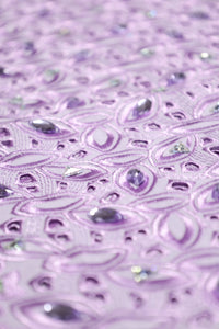 Light purple Cotton Voile Swiss Lace Fabric With Crystal Blazelace