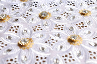 African Cotton Voile swiss Lace Pattern Guipure Lace Fabric Blazelace