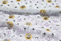 African Cotton Voile swiss Lace Pattern Guipure Lace Fabric Blazelace