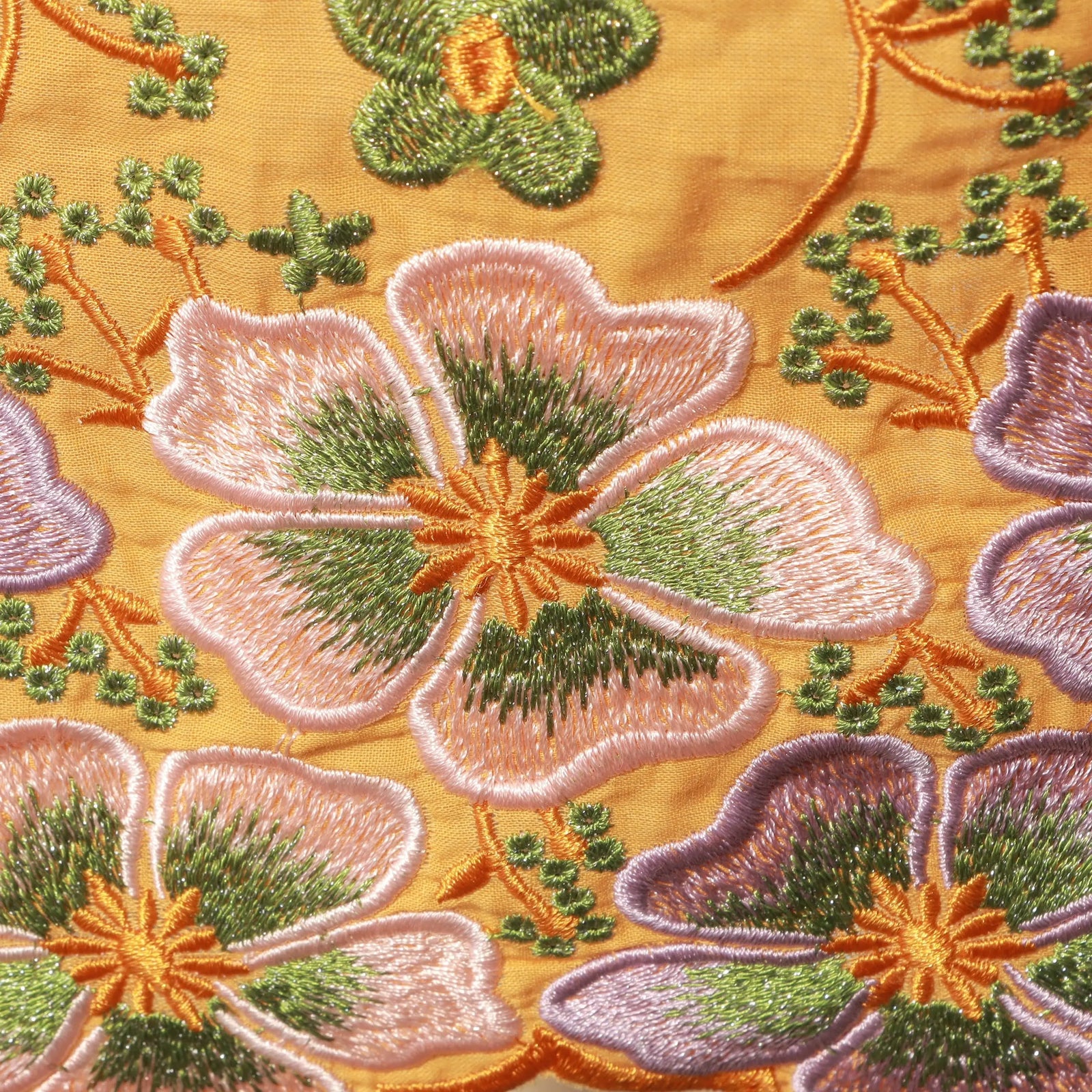 Vibrant Orange Cotton Voile Swiss Lace Floral Embroidered Guipure Lace Fabric – Perfect for Party & Wedding Blazelace