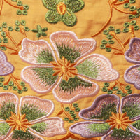 Vibrant Orange Cotton Voile Swiss Lace Floral Embroidered Guipure Lace Fabric – Perfect for Party & Wedding Blazelace