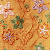 Vibrant Orange Cotton Voile Swiss Lace Floral Embroidered Guipure Lace Fabric – Perfect for Party & Wedding Blazelace